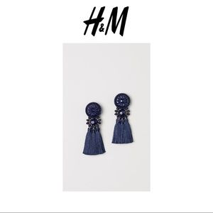 H&M | Navy Blue Tassel Earrings